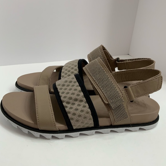 Sorel Roaming Decon Sligback Flats Sandals Sz 7.5 Tan Gladiator Ankle Strap - Picture 15 of 16